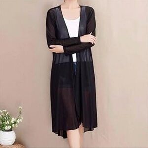 Eye Candy Black Sheer Robe